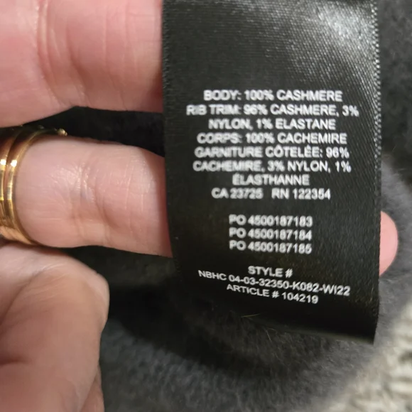 Cashmere Gray Turtleneck Sweater - Picture 4 of 5